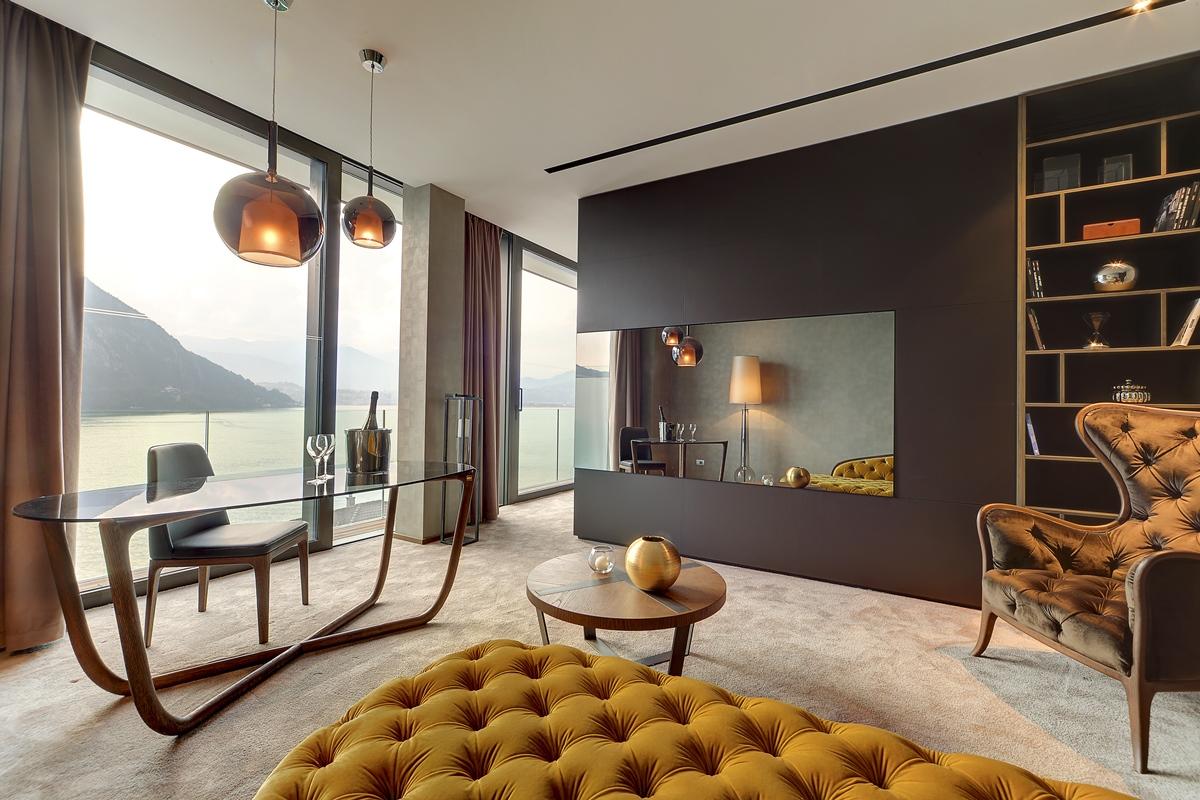 Grand Hotel Campione Campione dʼItalia Esterno foto Interior of a suite at the 7132 Summit