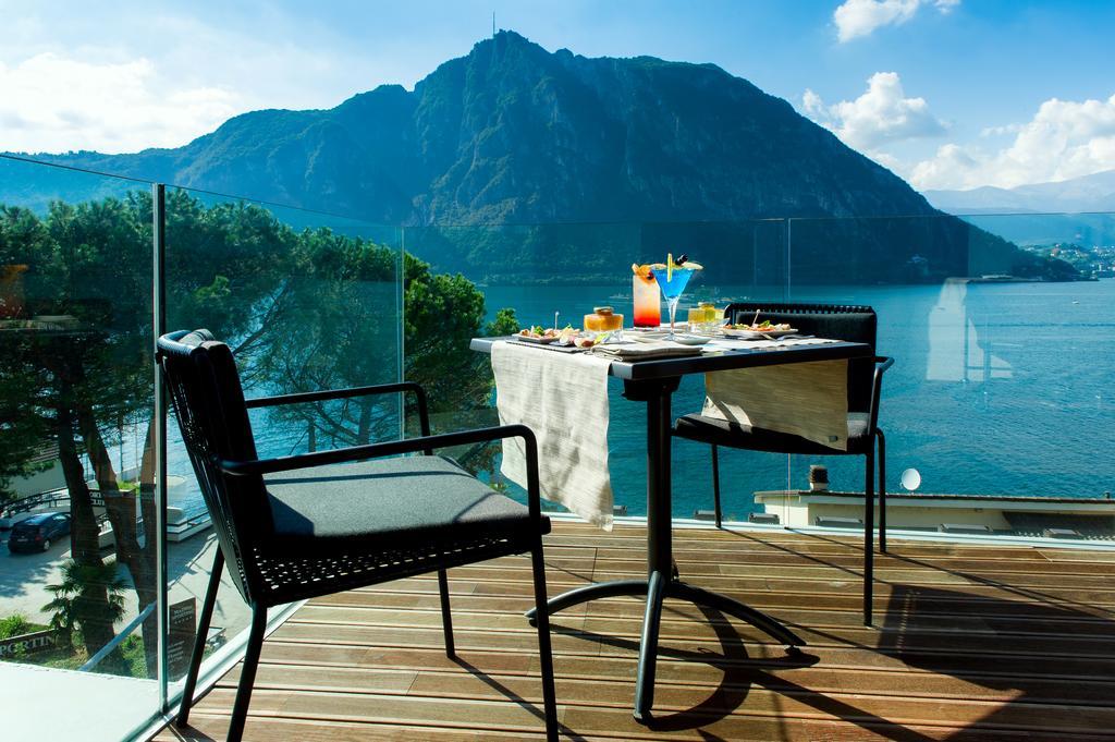Grand Hotel Campione Campione dʼItalia Esterno foto View of the lake from the hotel